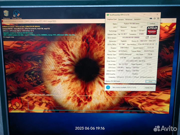 Видеокарта rx 580 8gb