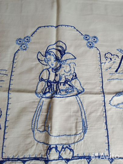 Шторка, полотенца, салфетка винтаж, ручная работа