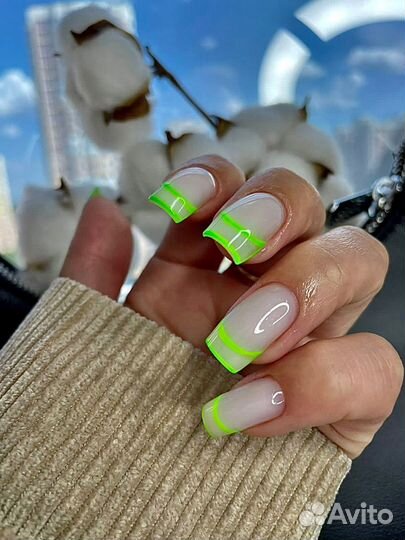 Маникюр+наращивание ногтей