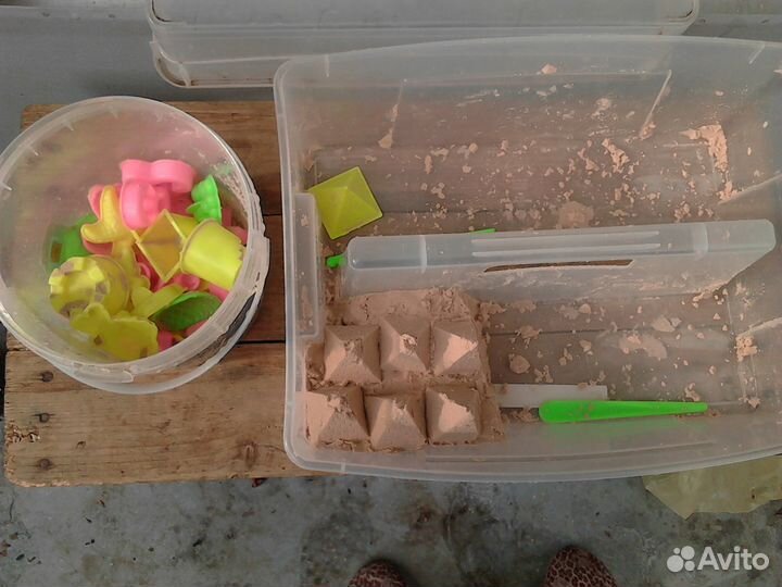 Кинетический песок с формочками