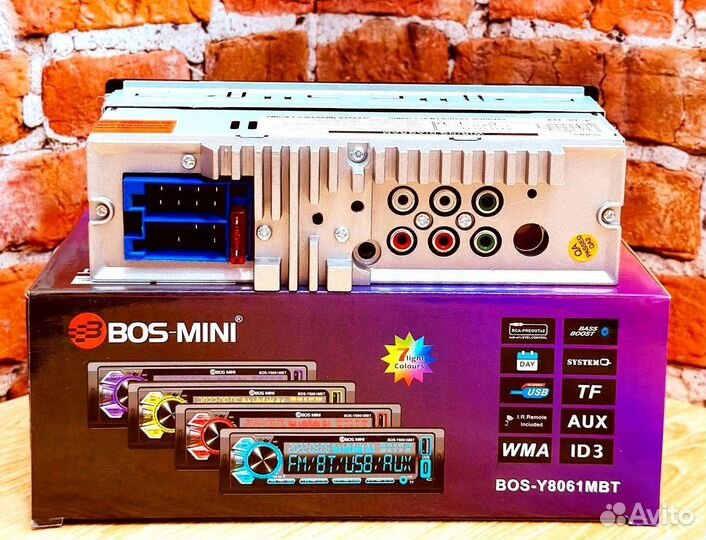 Магнитола BOS-mini BOS-Y8061MBT 6 RCA