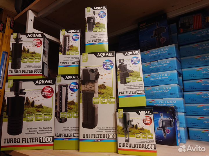 Внутренние фильтры, помпы, губки, наполнители, зап