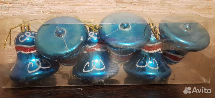 Набор новогодних ёлочных игрушек 6 шт. пластик
