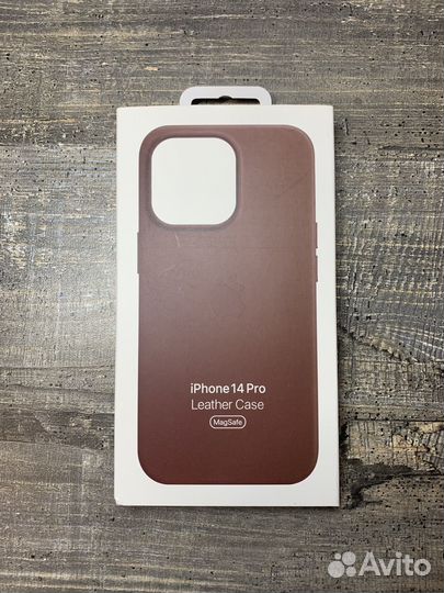 Чехол iPhone 14 Pro Leather Case с Mag safe, кожа