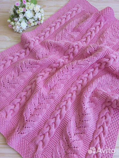 Плед детский вязаный ручная работа