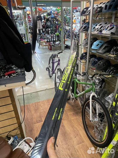 Беговые лыжи fischer twin skin race jr