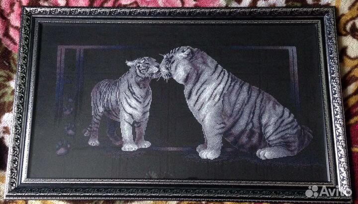 Вышивка крестом. Тигриная любовь