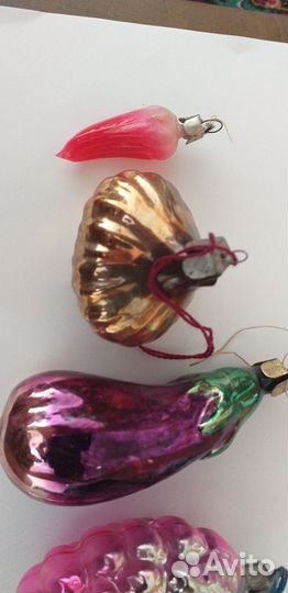 Елочные игрушки СССР овощи и фрукты