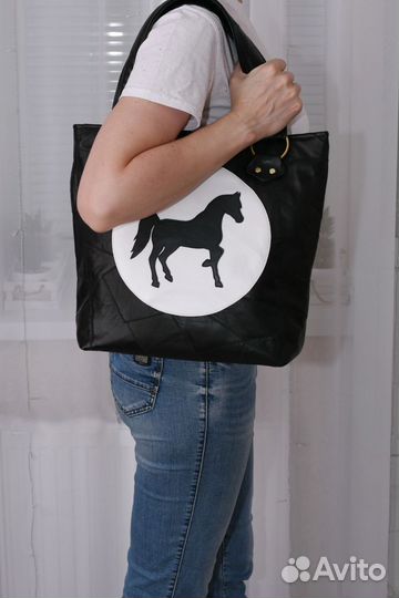 Сумка-шопер (нат.кожа, ед.экз., руч.работа)