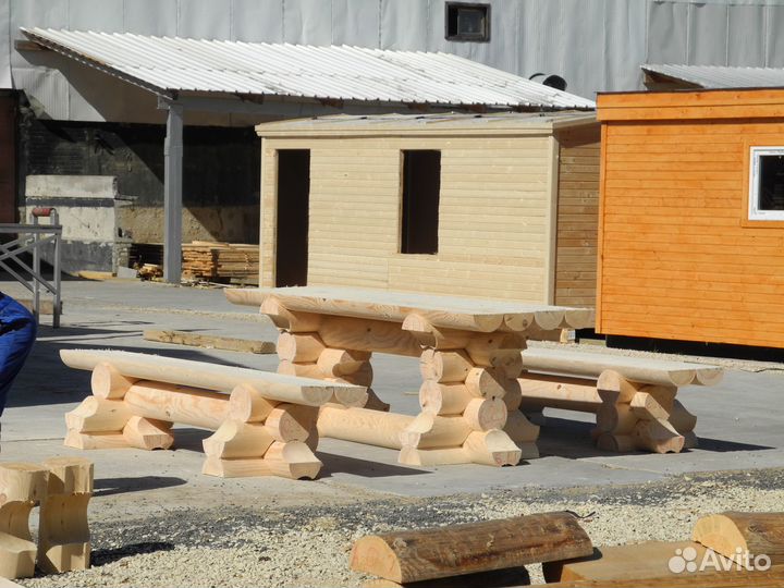 Сруб - Садовая мебель из бревна