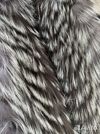 Жилетка чернобурка меховая