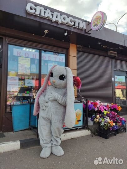 Заяц меховой ростовой костюм