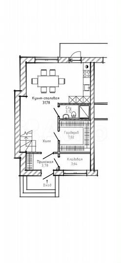 Таунхаус 91,8 м² на участке 3 сот.