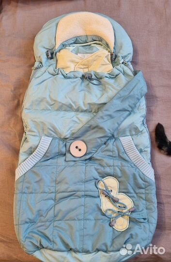 Зимний конверт в коляску пуховый