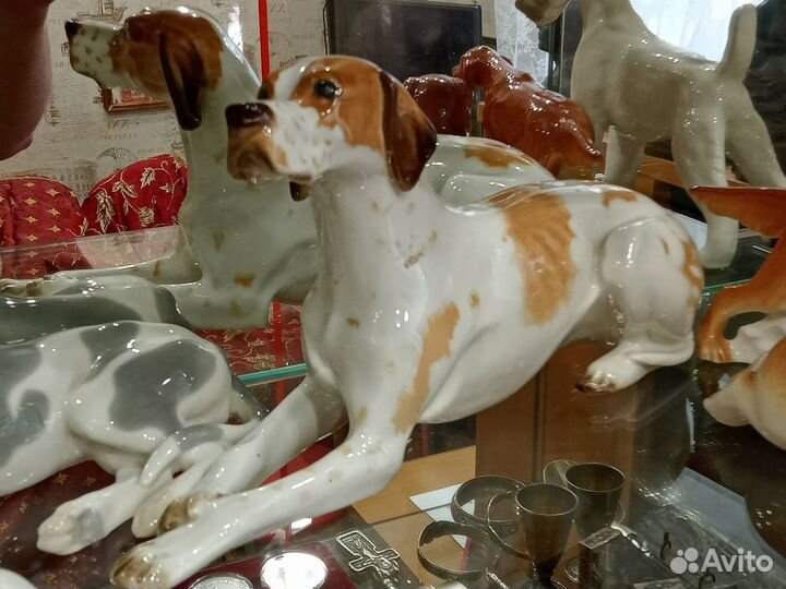 Фарфоровые статуэтки лфз собаки