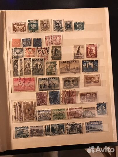 Огромный альбом марок Польши