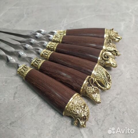 Подарок мужчине Шампура Звери 6 шт