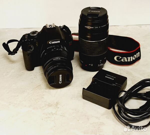 Canon t3i/600D body + объектив 75-300mm f4-5.6