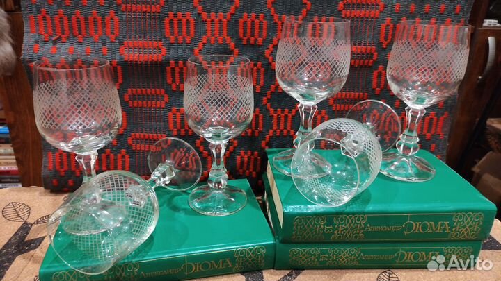 Стеклянные советские фужеры