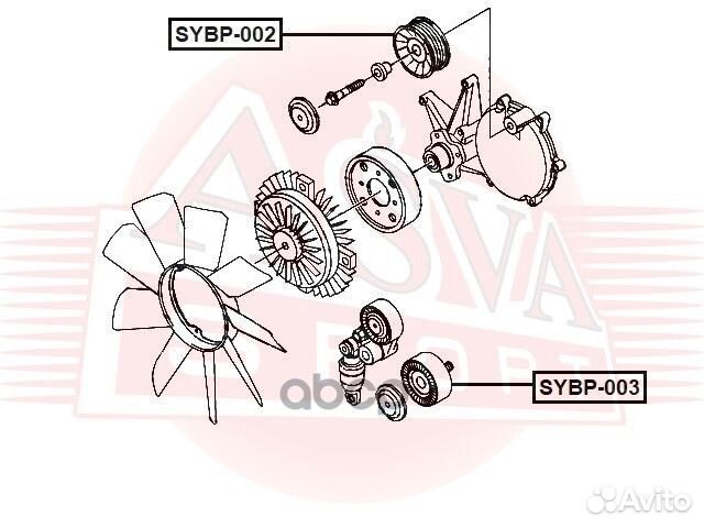 Ролик натяжной sybp-002 asva