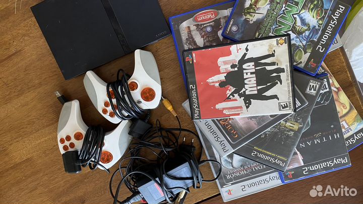Sony playstation 2 с 10 играми