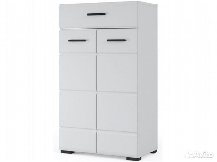 Комод «Йорк» 2дв1ящ, Белый/белый глянец