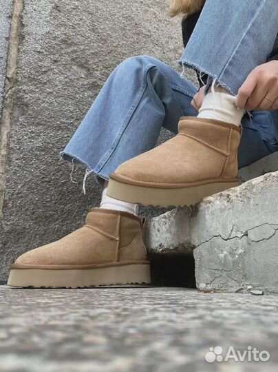 UGG Mini Platform Beige женские (Арт.4357)