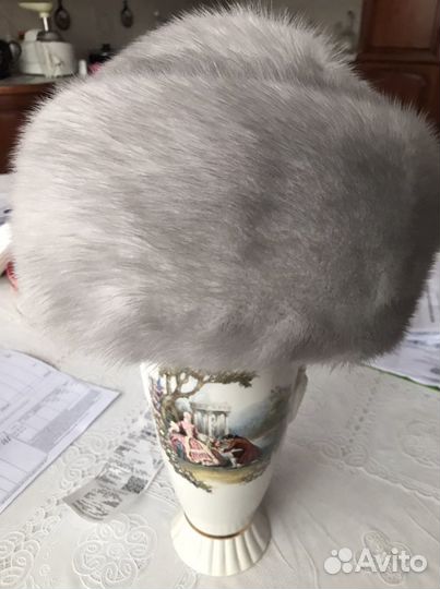 Шапка из голубой норки