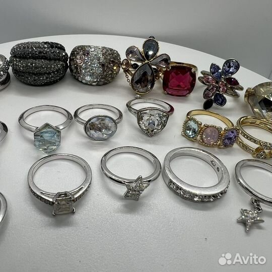 Кольцо Swarovski 58 (18) разные