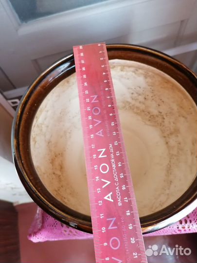 Горшок для цветов, керамический, глазурь, б/у