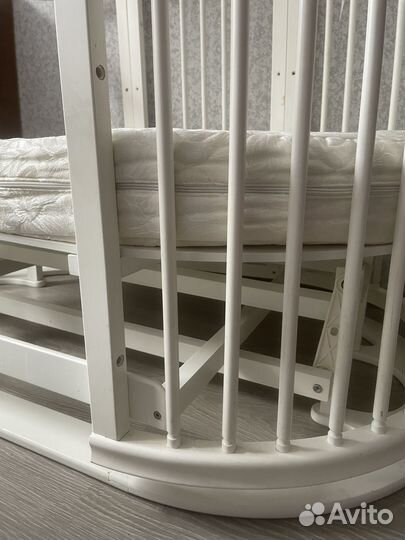 Детская кроватка с маятником 8в1 premium baby