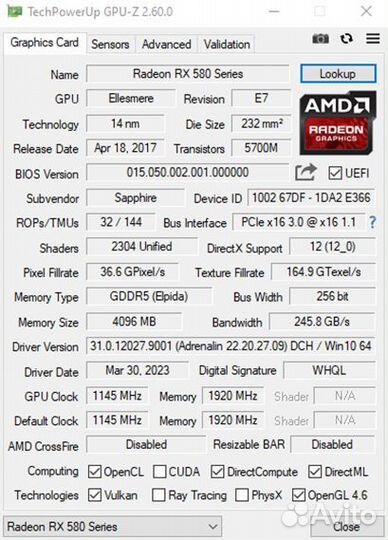 Компьютер с RX 580 и i3-10105f