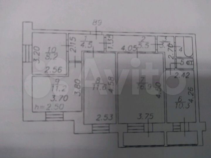 4-к. квартира, 75 м², 4/9 эт.