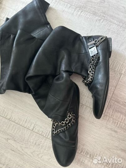 Ботфорты сапоги кожа 41