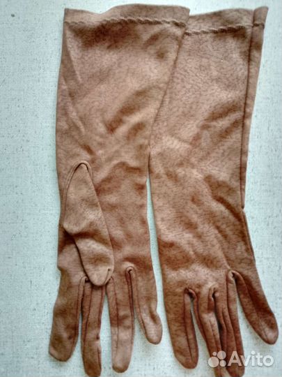 Винтажные перчатки осенние, ретро 70е гг