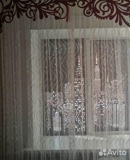 Рулонные шторы с перфорацией Ночной город