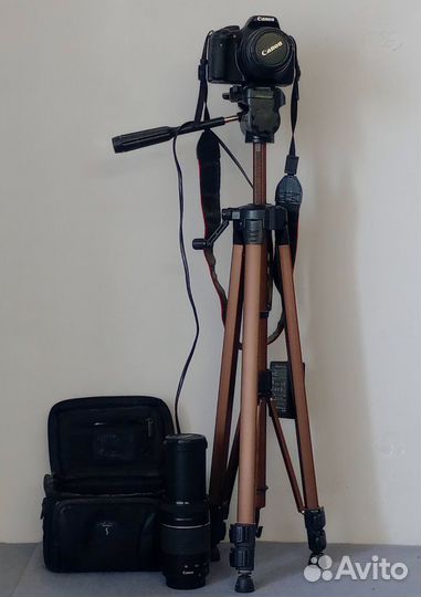 Фотоаппарат canon eos 550d + 2 обьектива и штатив