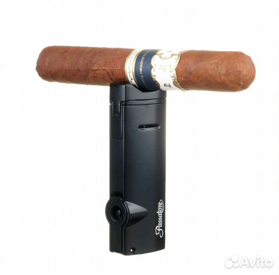 Зажигалка сигарная Passatore, тройное пламя, черна