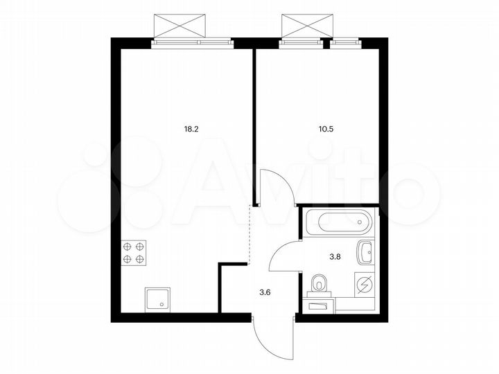 1-к. квартира, 36,1 м², 15/15 эт.