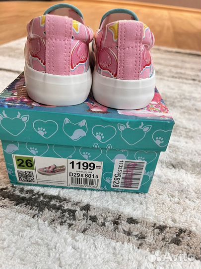 Слипоны кеды для девочки 26