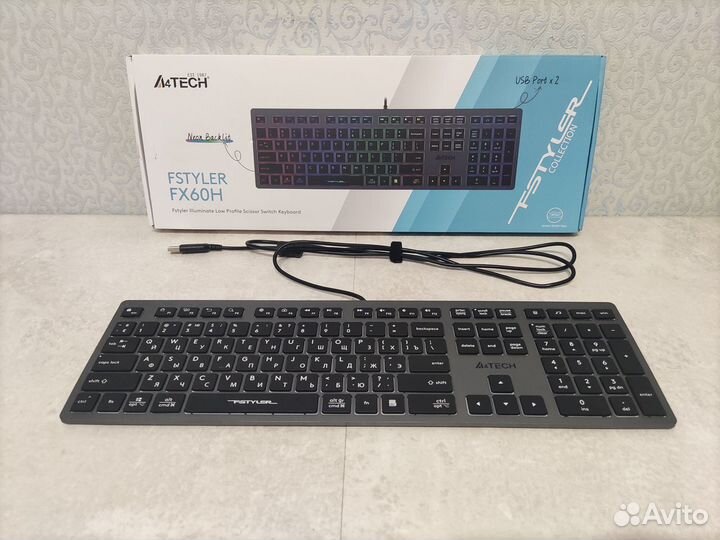 Клавиатура низкопрофильная A4Tech Fstyler FX60H