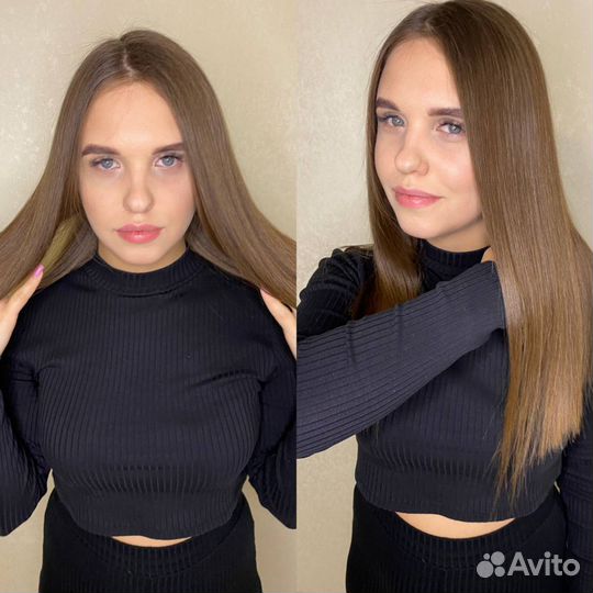 Кератиновое выпрямление нанопластика ботокс волос