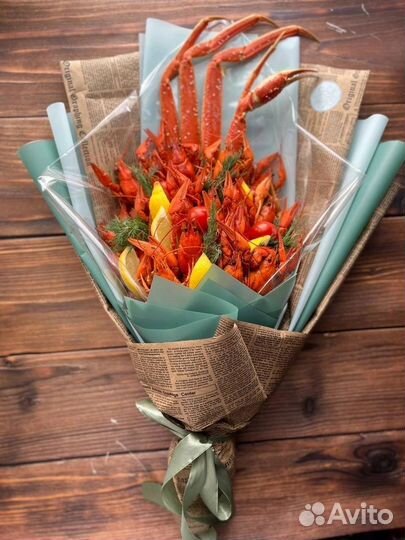 Букет из морепродуктов/ из крабов,раков,креветок