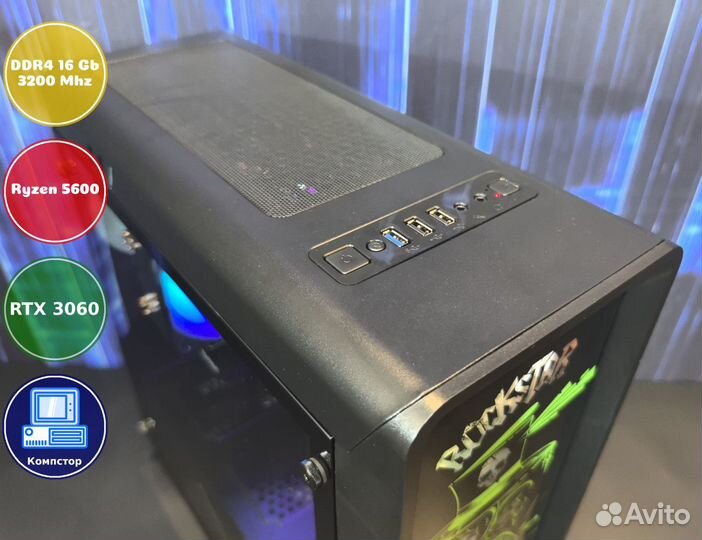 Сборка мощного пк AMD5600-RTX3050-16DDR4-GBD30-A520