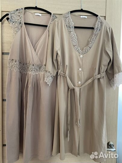 Халат и сорочка для беременных 46