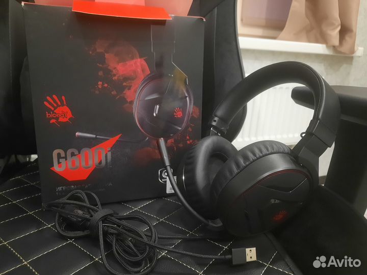 Наушники с микрофоном A4 Bloody G600i