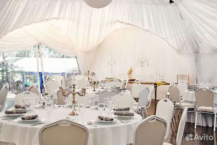 Драпировка тканью шатров и залов