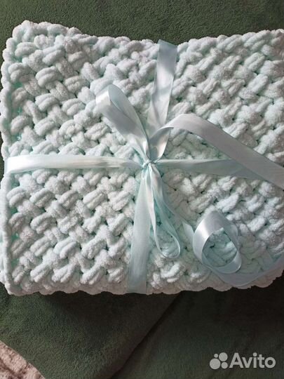 Плед детский вязаный ручная работа