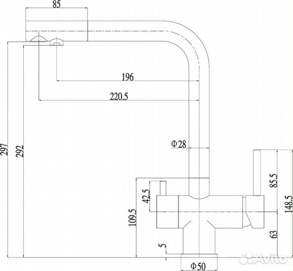 Смеситель ZorG Inox SZR-7039 bronze для кухонной мойки