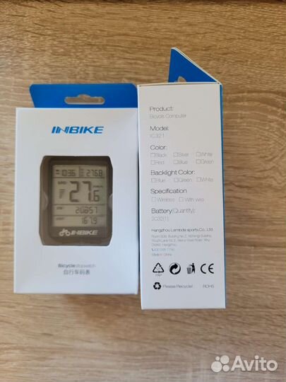 Велокомпьютер беспроводной Inbike, 2.1 дюйма